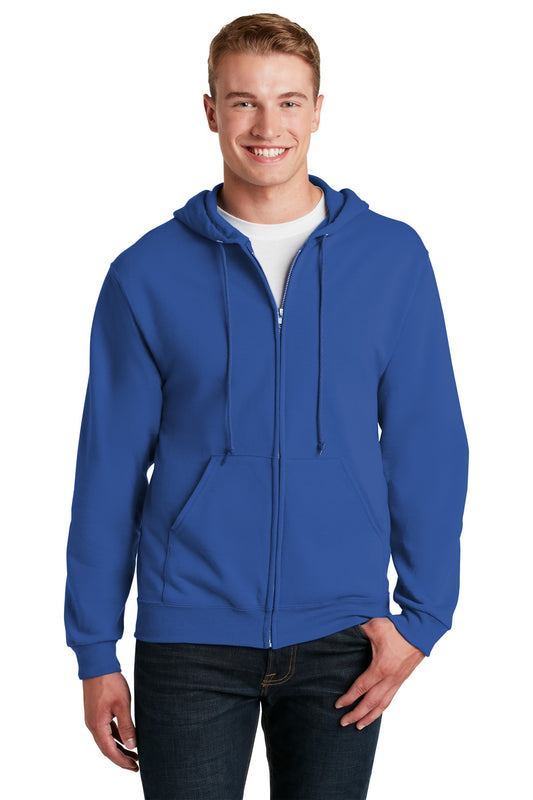Jerzees NuBlend Full-Zip Hooded Sweatshirt.  993M Royal