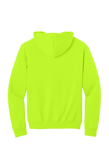 Jerzees NuBlend Full-Zip Hooded Sweatshirt.  993M Safety Green