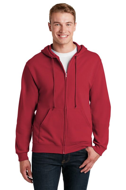 Jerzees NuBlend Full-Zip Hooded Sweatshirt.  993M True Red