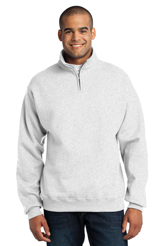 Jerzees NuBlend 1/4-Zip Cadet Collar Sweatshirt. 995M Ash