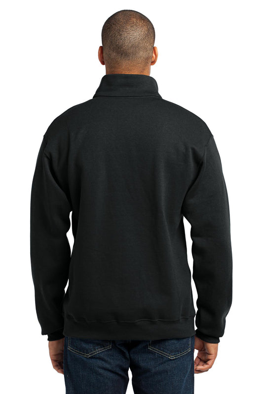 Jerzees NuBlend 1/4-Zip Cadet Collar Sweatshirt. 995M Black