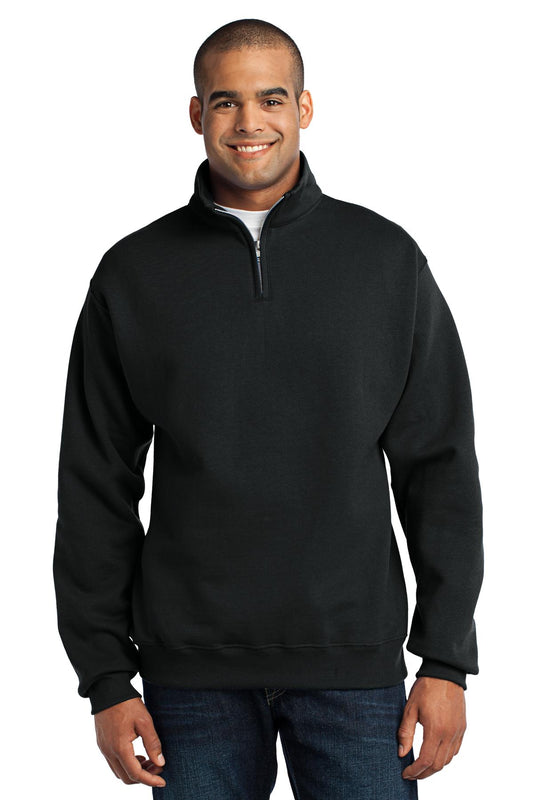 Jerzees NuBlend 1/4-Zip Cadet Collar Sweatshirt. 995M Black