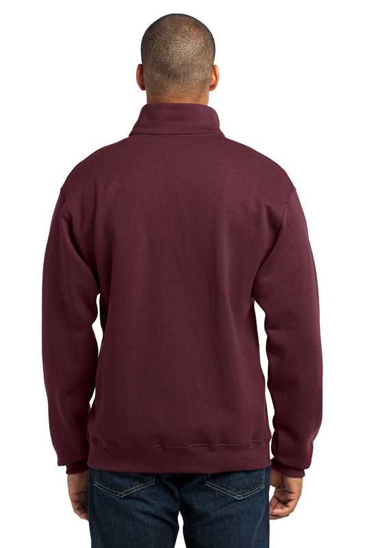 Jerzees NuBlend 1/4-Zip Cadet Collar Sweatshirt. 995M Maroon