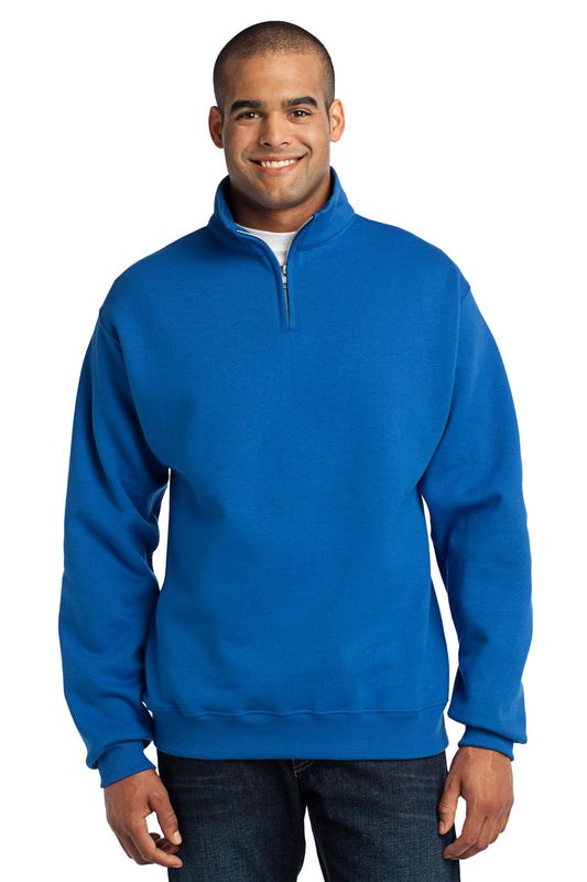 Jerzees NuBlend 1/4-Zip Cadet Collar Sweatshirt. 995M Royal