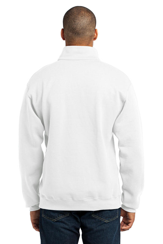 Jerzees NuBlend 1/4-Zip Cadet Collar Sweatshirt. 995M White