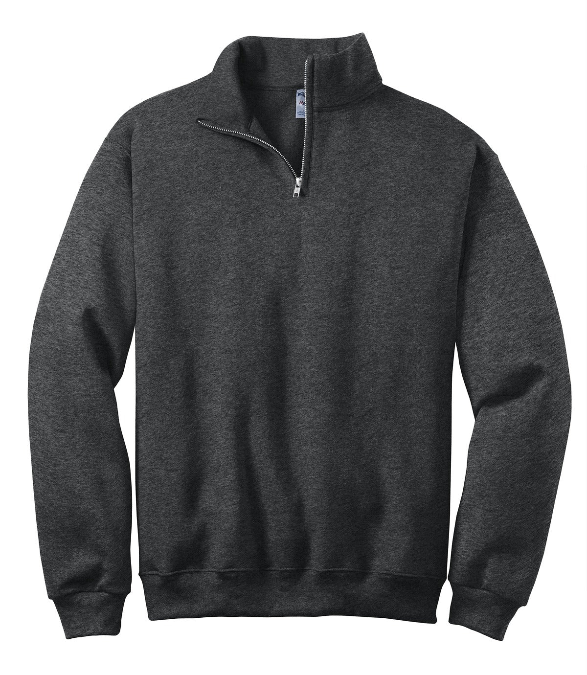 Jerzees NuBlend 1/4-Zip Cadet Collar Sweatshirt. 995M Black Heather