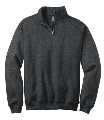 Jerzees NuBlend 1/4-Zip Cadet Collar Sweatshirt. 995M Black Heather