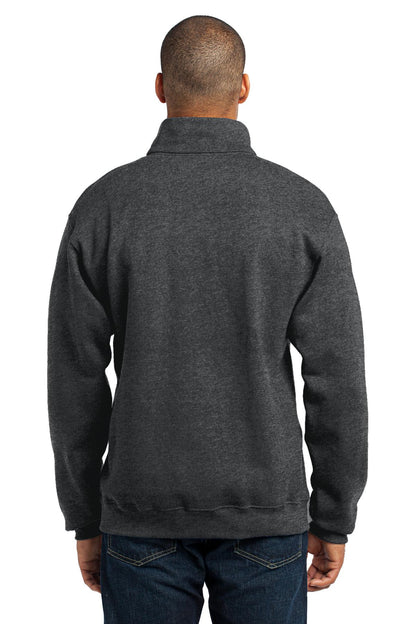 Jerzees NuBlend 1/4-Zip Cadet Collar Sweatshirt. 995M Black Heather