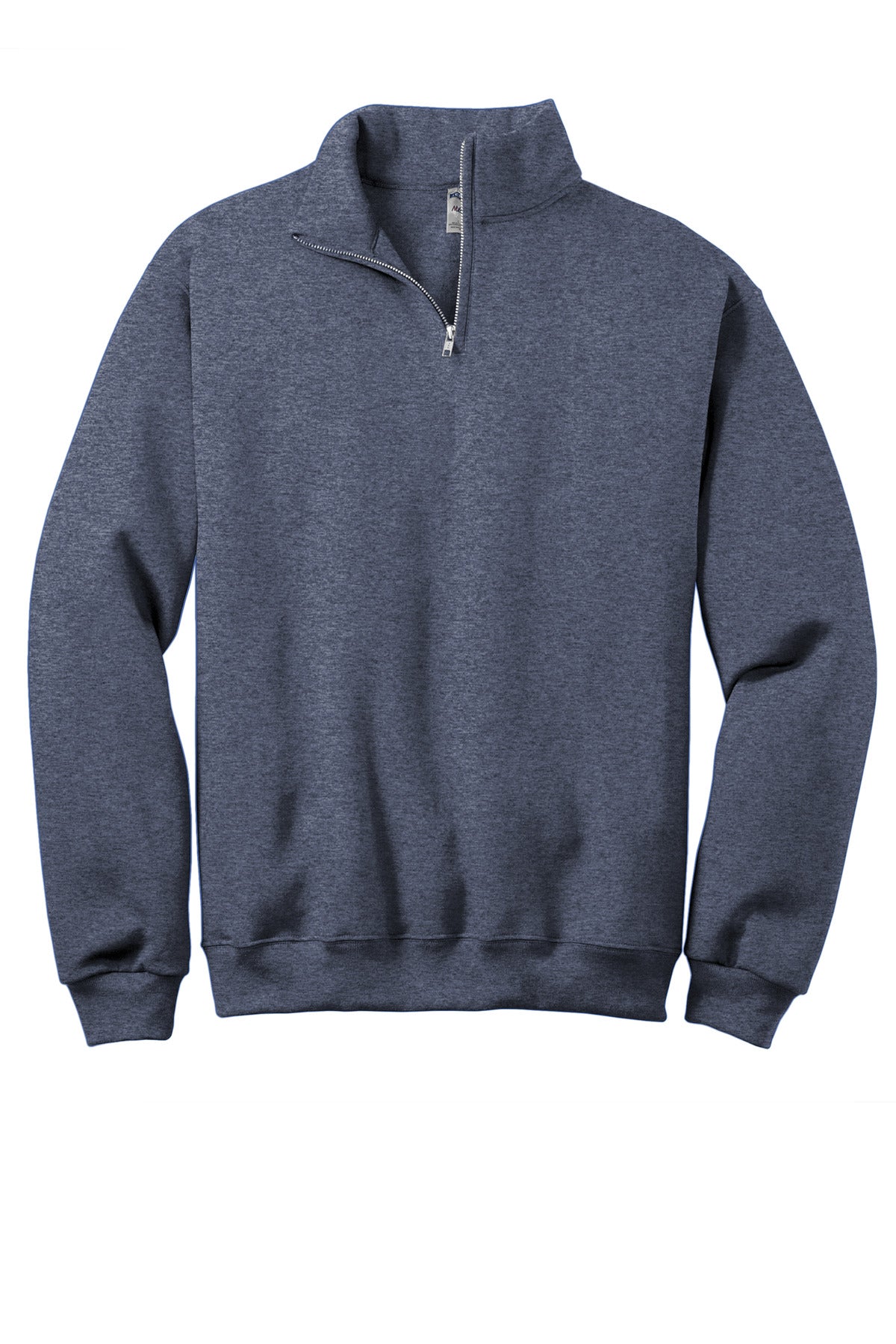 Jerzees NuBlend 1/4-Zip Cadet Collar Sweatshirt. 995M Vintage Heather Navy
