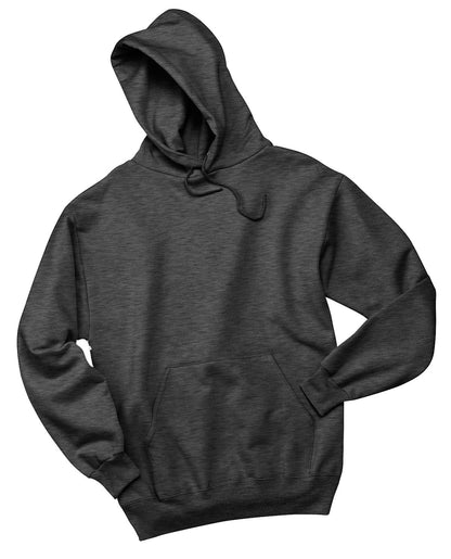 Jerzees NuBlend Pullover Hooded Sweatshirt.  996M Black Heather