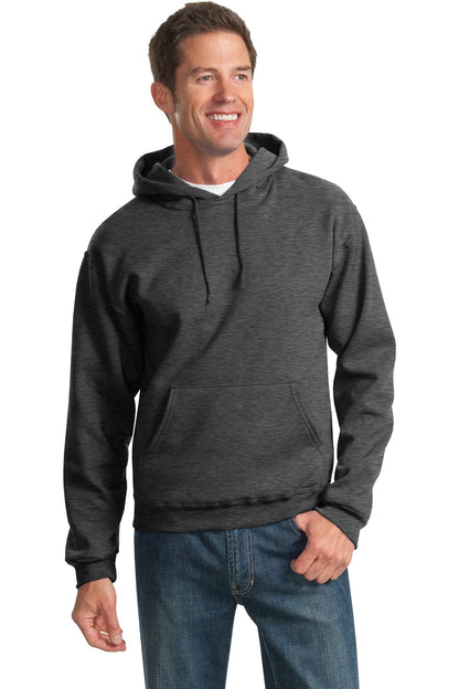 Jerzees NuBlend Pullover Hooded Sweatshirt.  996M Black Heather