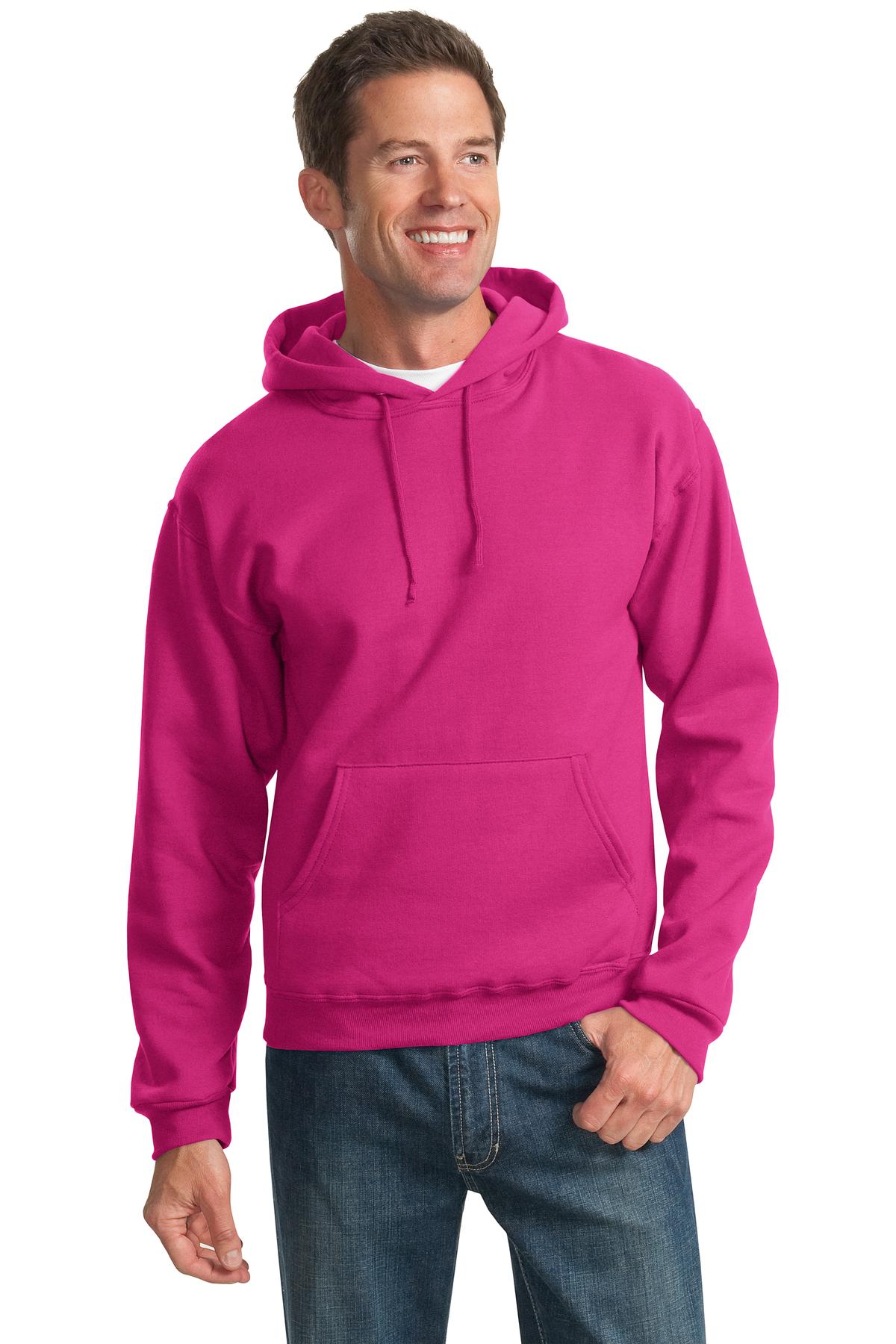 Jerzees NuBlend Pullover Hooded Sweatshirt.  996M Cyber Pink
