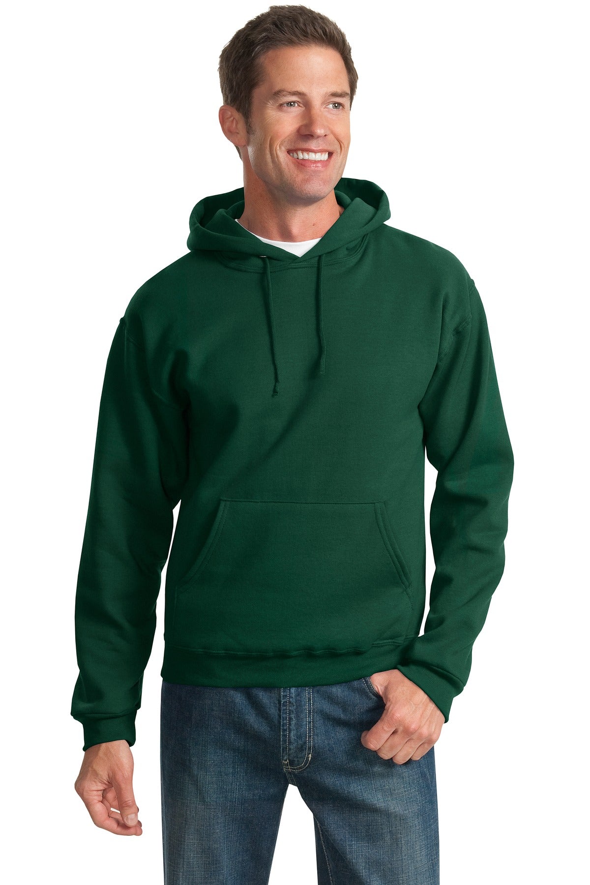 Jerzees NuBlend Pullover Hooded Sweatshirt.  996M Forest Green