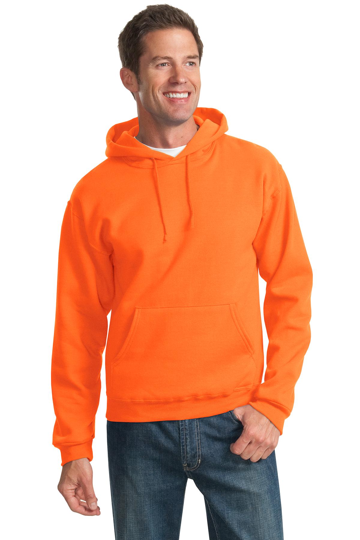 Jerzees NuBlend Pullover Hooded Sweatshirt.  996M Safety Orange