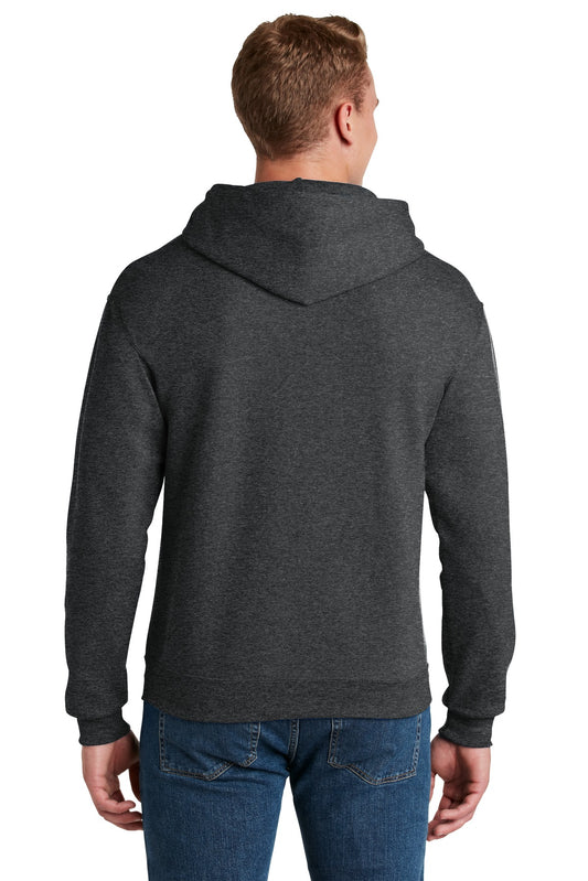 Jerzees NuBlend Pullover Hooded Sweatshirt.  996M Black Heather