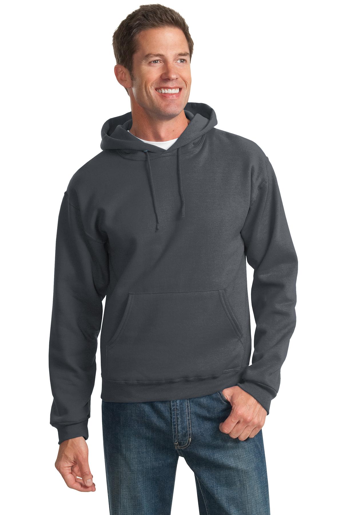 Jerzees NuBlend Pullover Hooded Sweatshirt.  996M Charcoal Grey