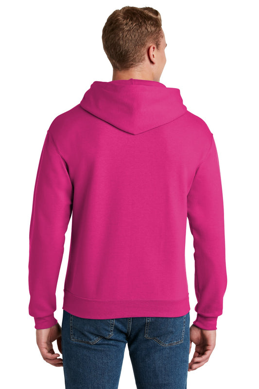 Jerzees NuBlend Pullover Hooded Sweatshirt.  996M Cyber Pink