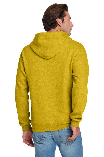 Jerzees NuBlend Pullover Hooded Sweatshirt.  996M Mustard Heather
