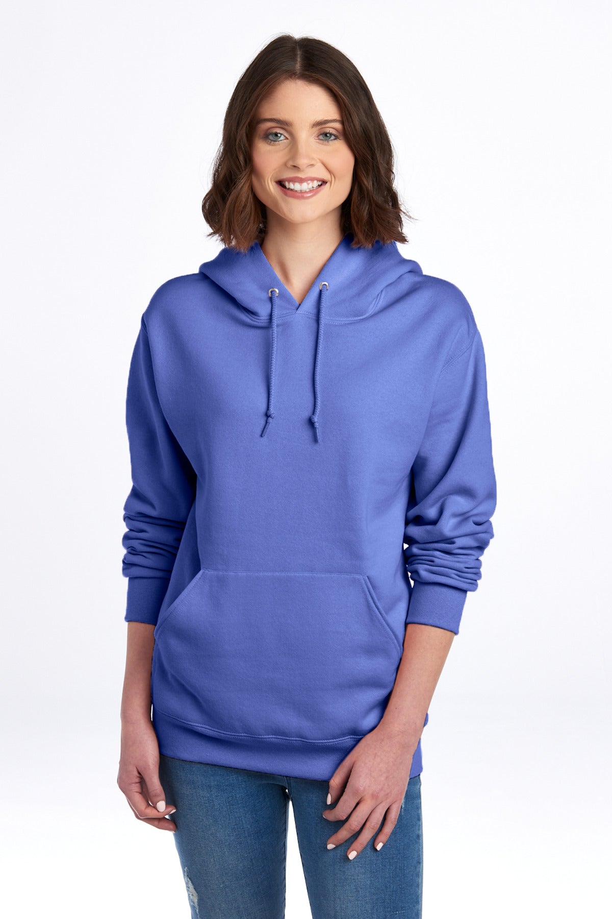Jerzees NuBlend Pullover Hooded Sweatshirt.  996M Periwinkle Blue