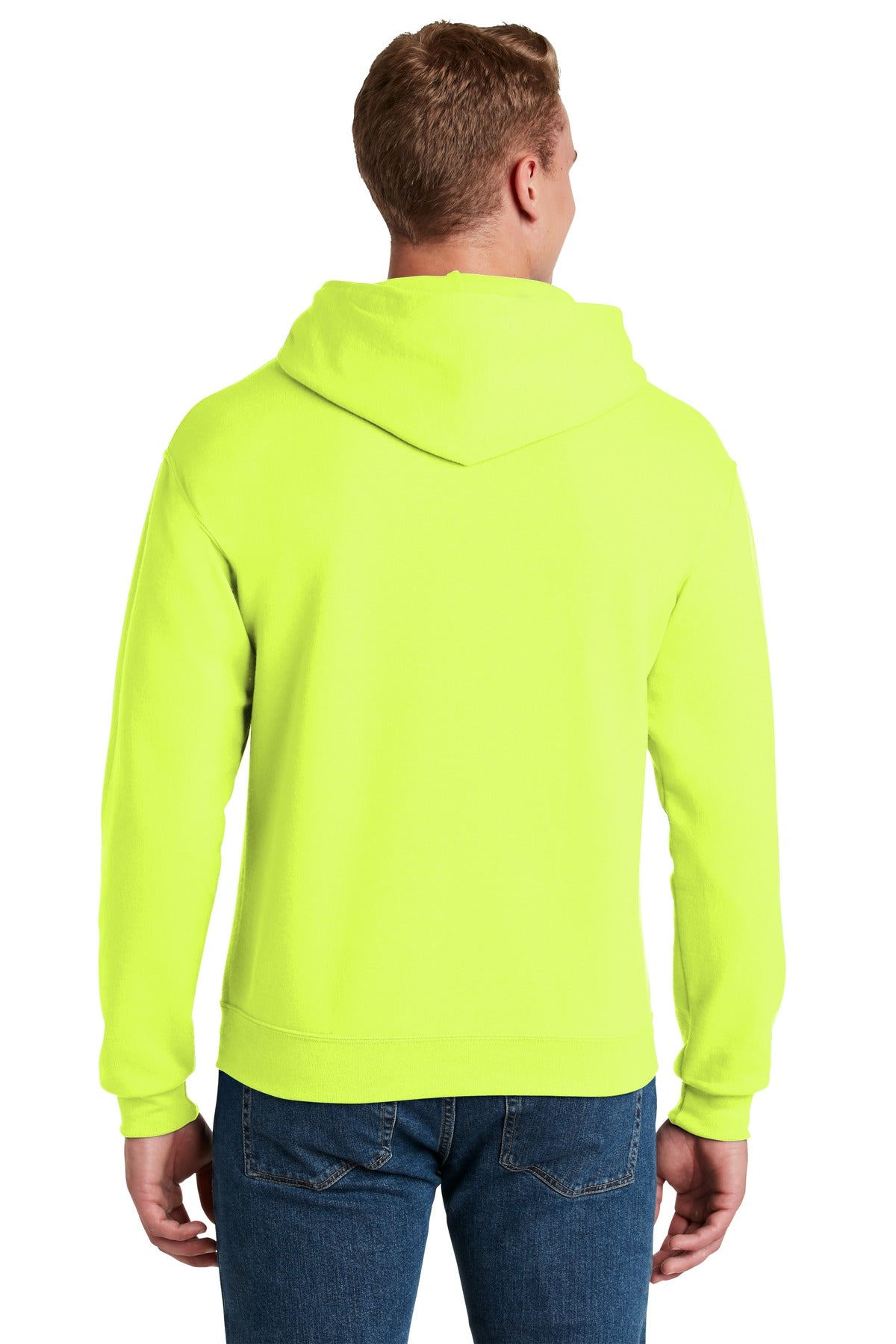 Jerzees NuBlend Pullover Hooded Sweatshirt.  996M Safety Green