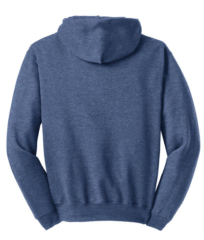 Jerzees NuBlend Pullover Hooded Sweatshirt.  996M Vintage Heather Blue