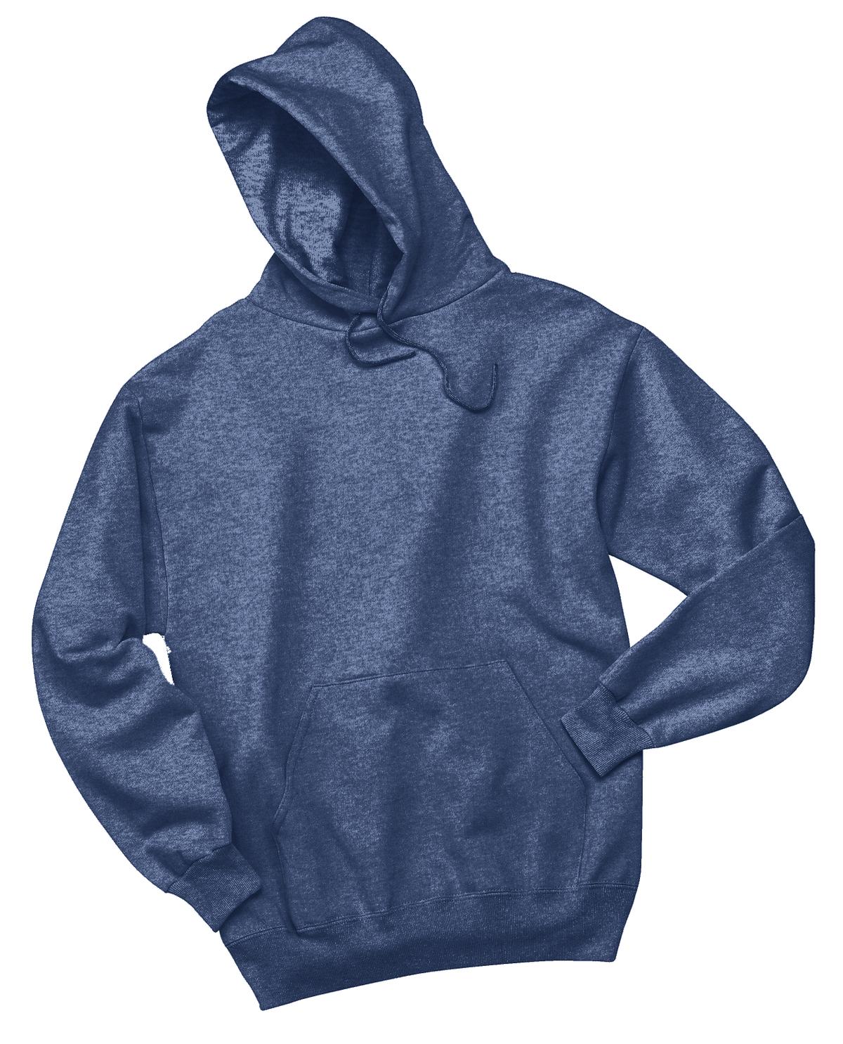 Jerzees NuBlend Pullover Hooded Sweatshirt.  996M Vintage Heather Blue