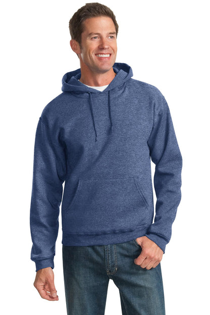 Jerzees NuBlend Pullover Hooded Sweatshirt.  996M Vintage Heather Blue