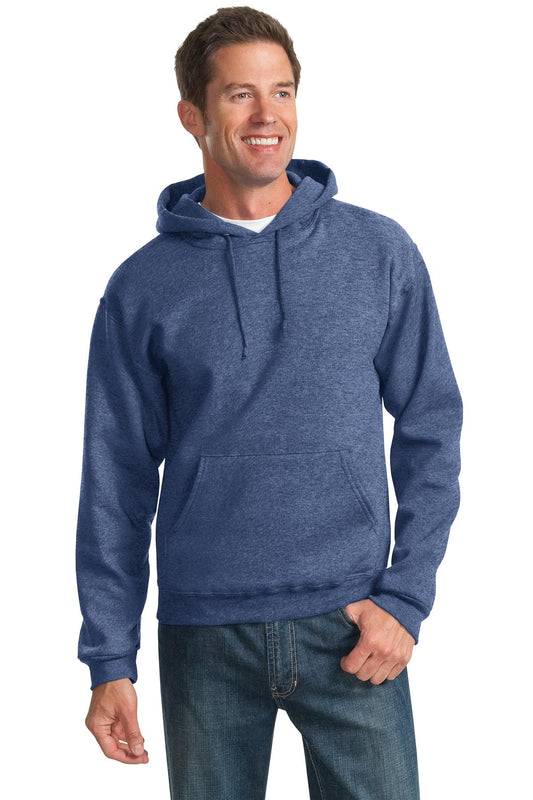Jerzees NuBlend Pullover Hooded Sweatshirt.  996M Vintage Heather Blue