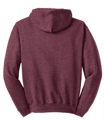 Jerzees NuBlend Pullover Hooded Sweatshirt.  996M Vintage Heather Maroon