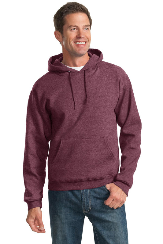 Jerzees NuBlend Pullover Hooded Sweatshirt.  996M Vintage Heather Maroon