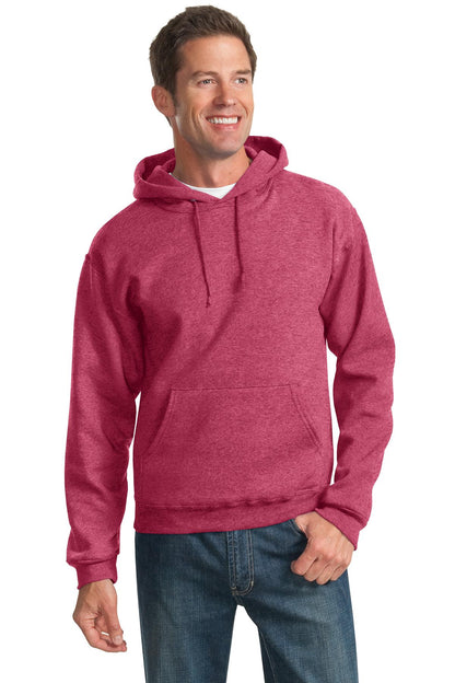 Jerzees NuBlend Pullover Hooded Sweatshirt.  996M Vintage Heather Red
