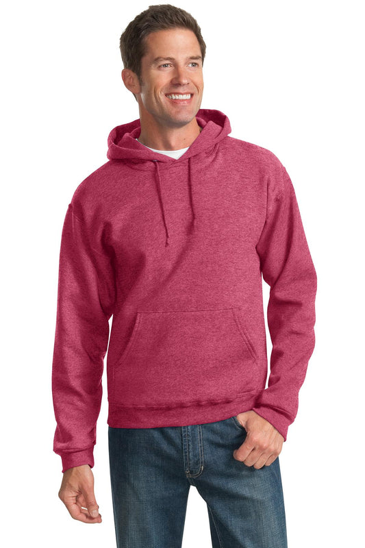 Jerzees NuBlend Pullover Hooded Sweatshirt.  996M Vintage Heather Red