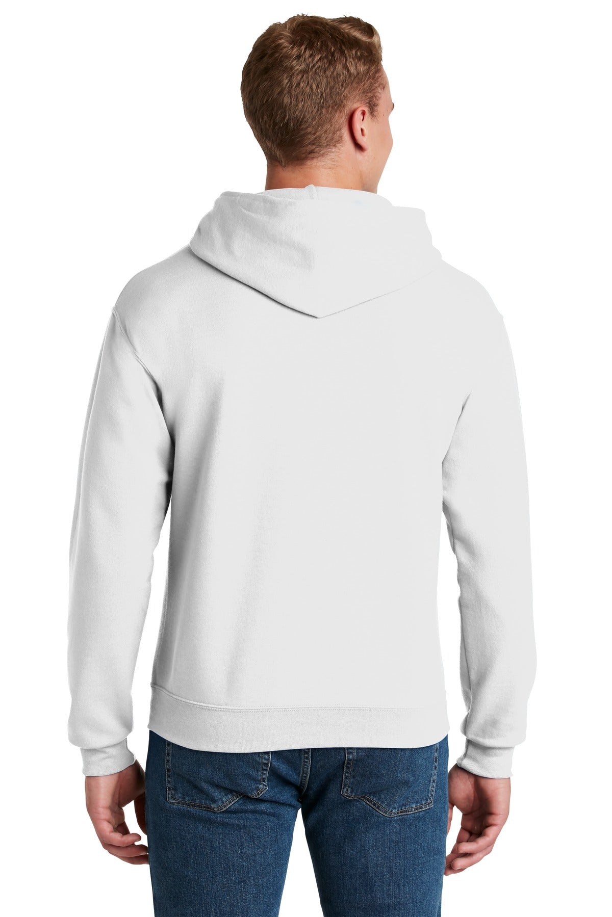 Jerzees NuBlend Pullover Hooded Sweatshirt.  996M White