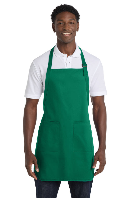Port Authority Full-Length Apron with Pockets A500 Kelly Green