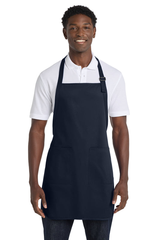 Port Authority Full-Length Apron with Pockets.  A500 Navy