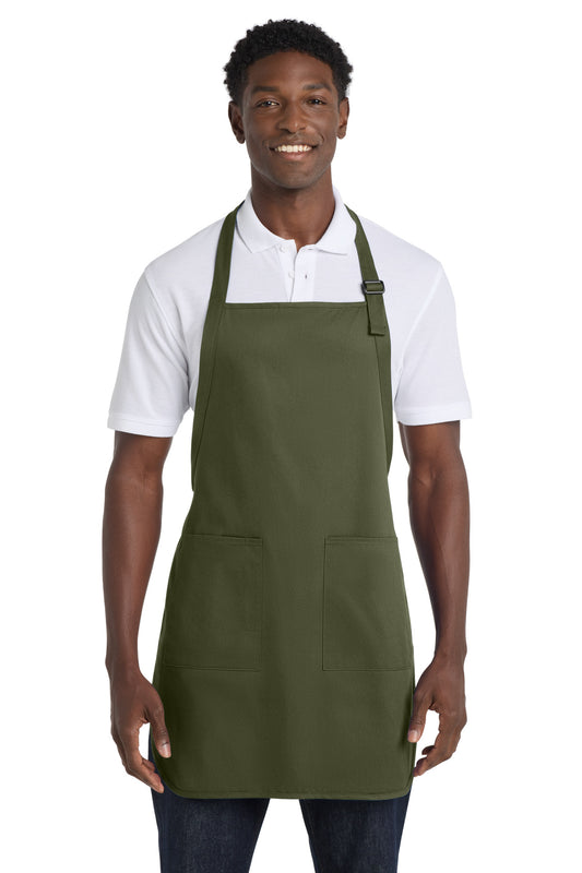 Port Authority Full-Length Apron with Pockets A500 Olive Drab Green