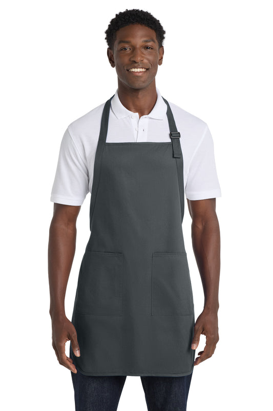Port Authority Full-Length Apron with Pockets A500 Storm Grey