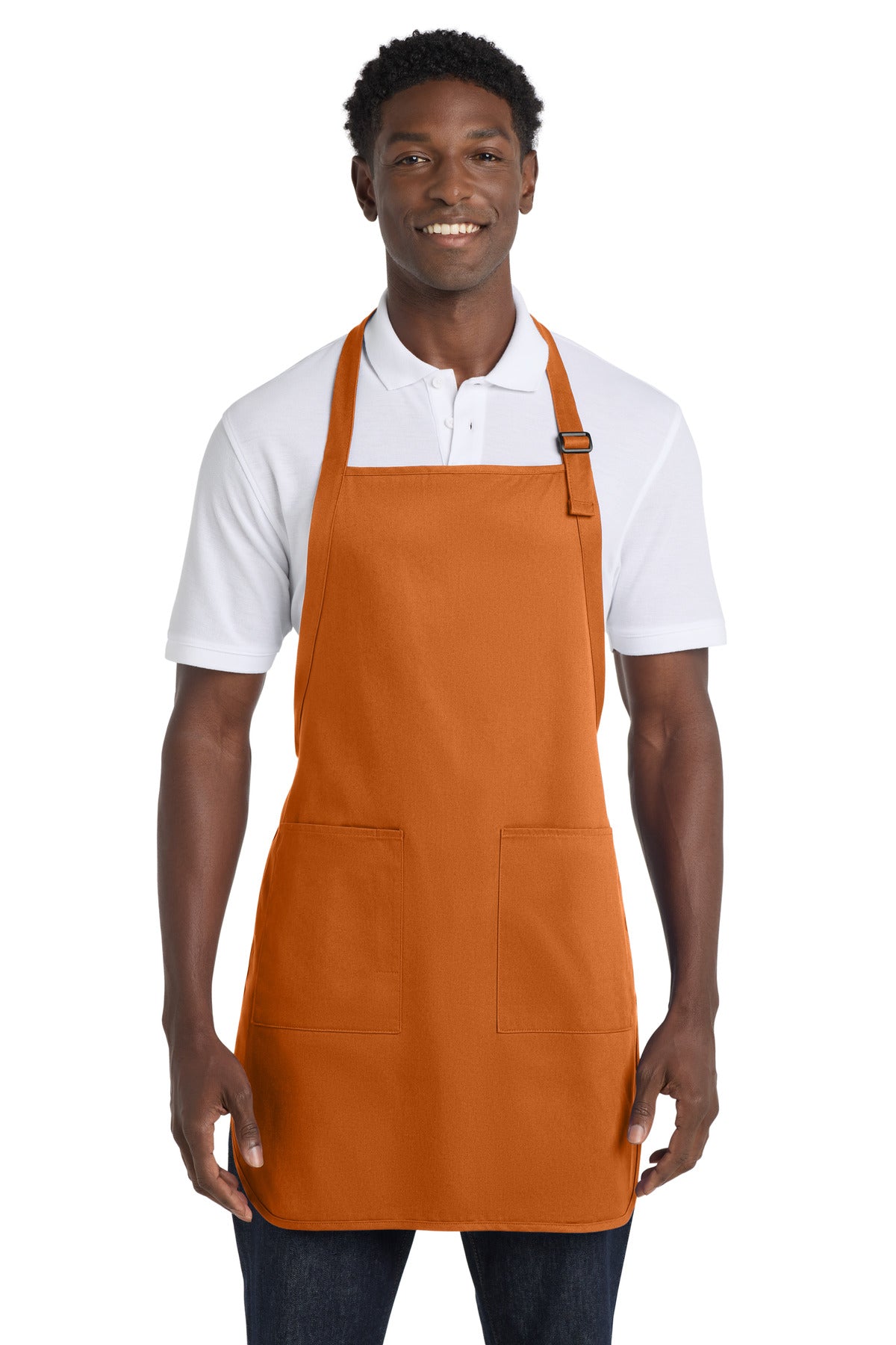 Port Authority Full-Length Apron with Pockets A500 Texas Orange