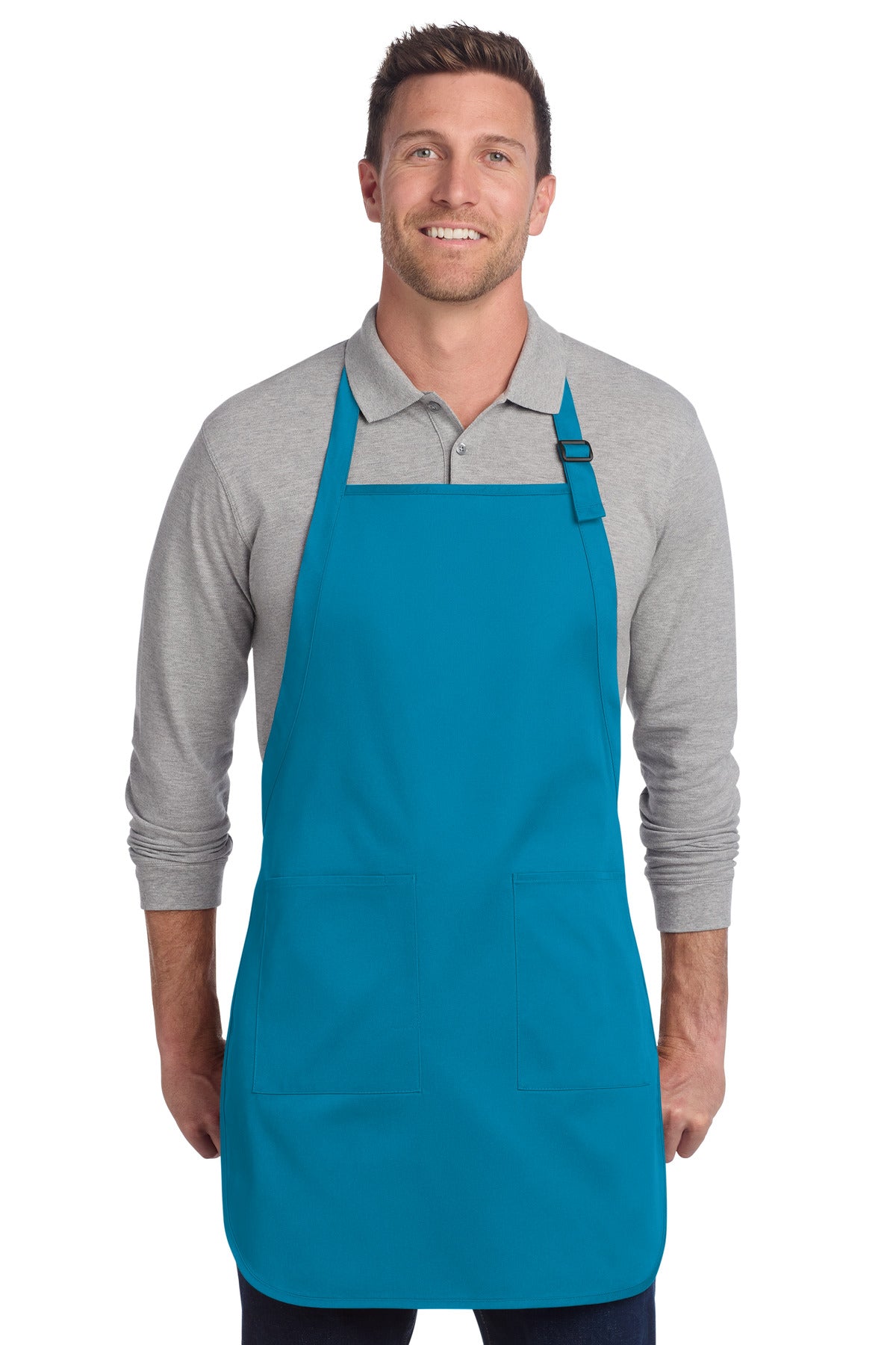 Port Authority Full-Length Two-Pocket Bib Apron A600 Sapphire