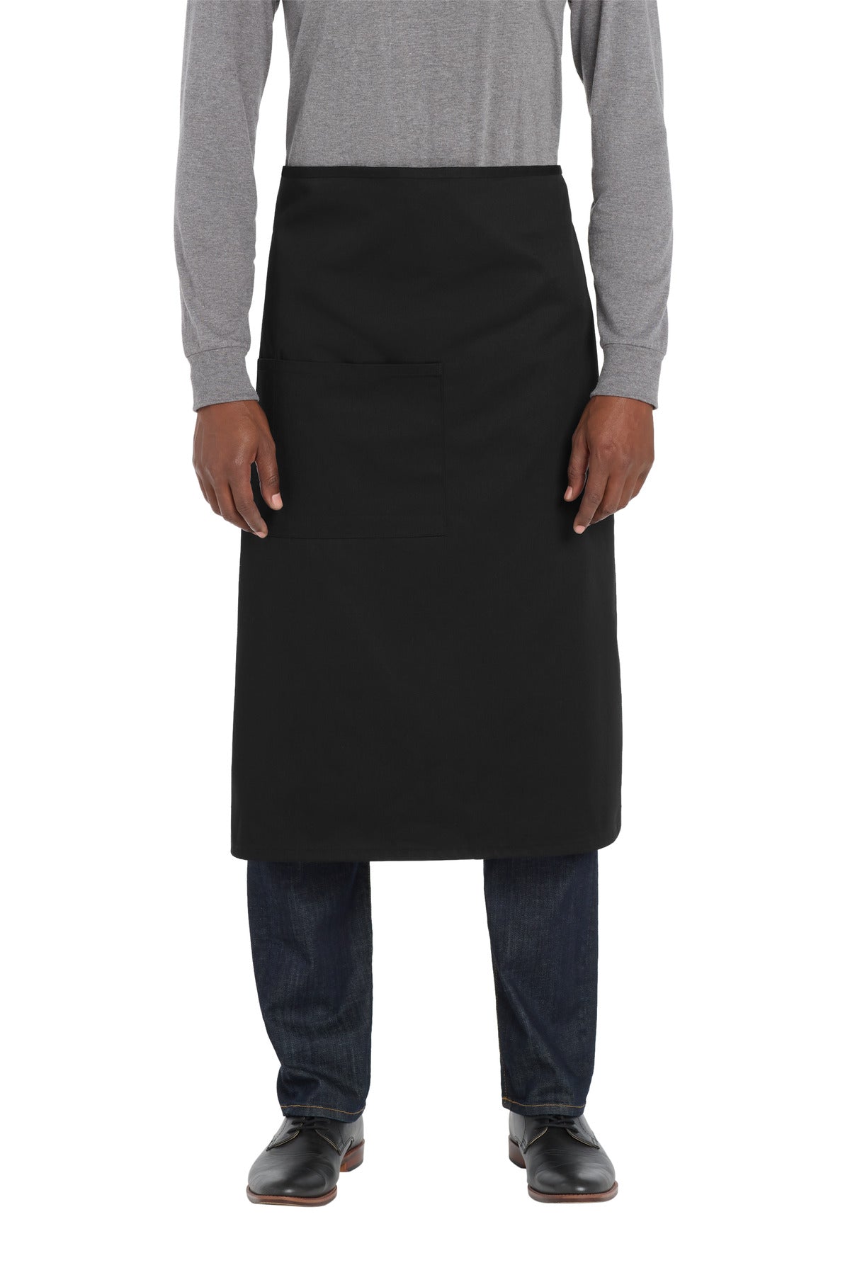Port Authority Easy Care Full Bistro Apron with Stain Release A701 Black