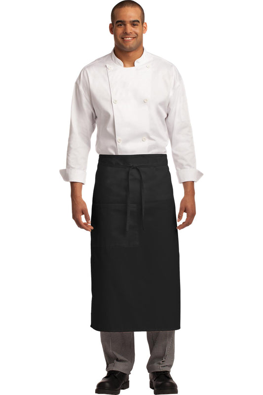 Port Authority Easy Care Full Bistro Apron with Stain Release. A701 Black
