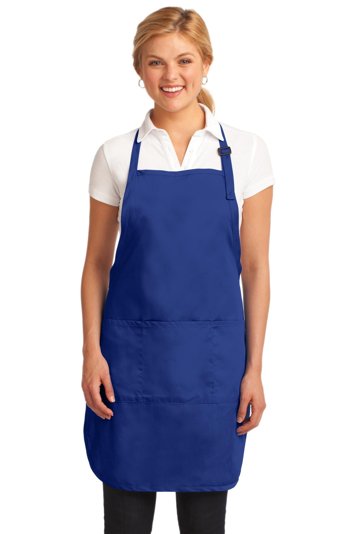Port Authority Easy Care Full-Length Apron with Stain Release. A703 Royal