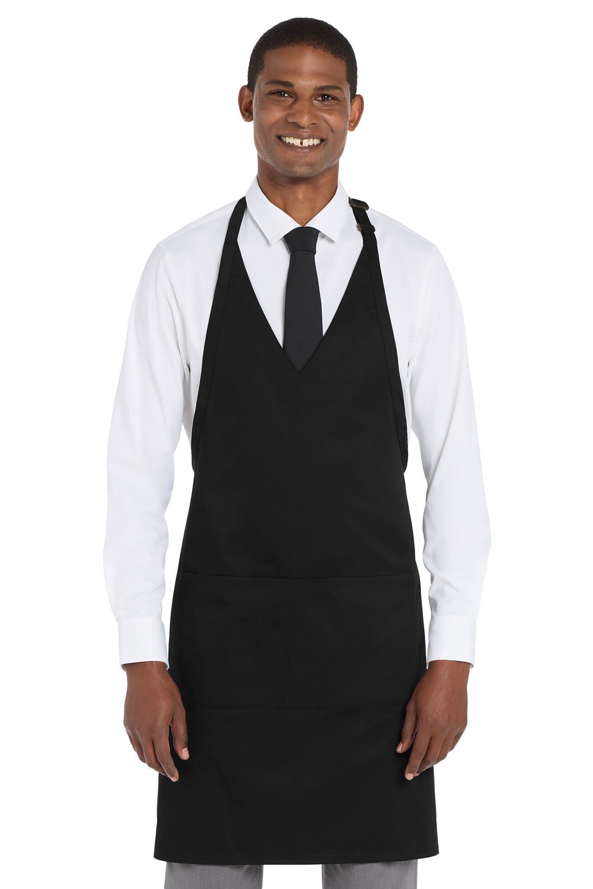 Port Authority Easy Care Tuxedo Apron with Stain Release. A704 Black