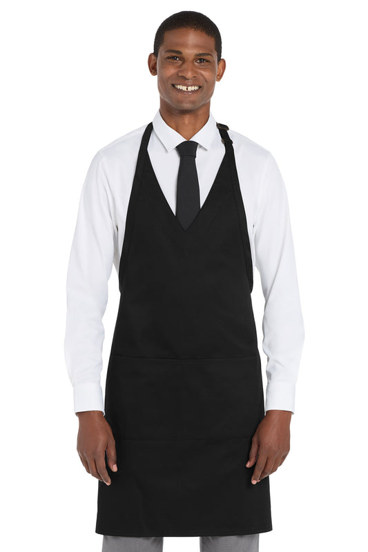 Port Authority Easy Care Tuxedo Apron with Stain Release. A704 Black