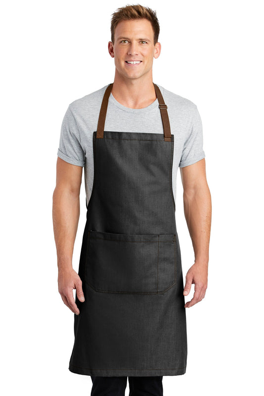 Port Authority Market Full-Length Bib Apron A800 Dark Midnight