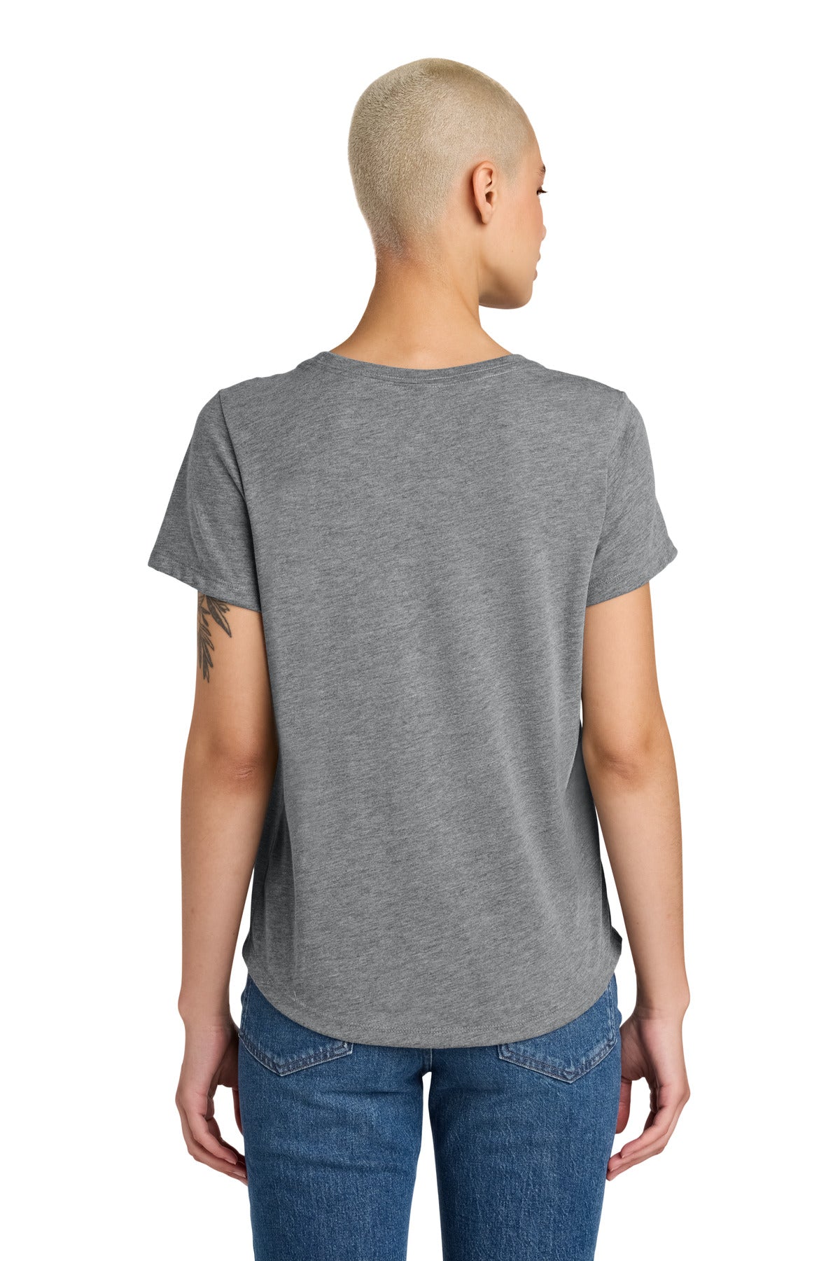 Allmade Women's Relaxed Tri-Blend Scoop Neck Tee AL2015 Aluminum Grey