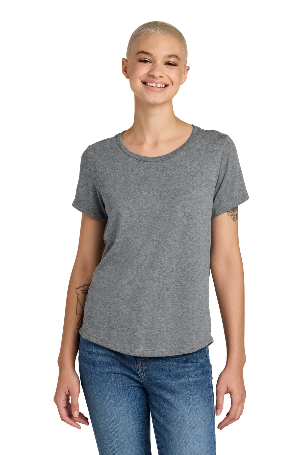 Allmade Women's Relaxed Tri-Blend Scoop Neck Tee AL2015 Aluminum Grey
