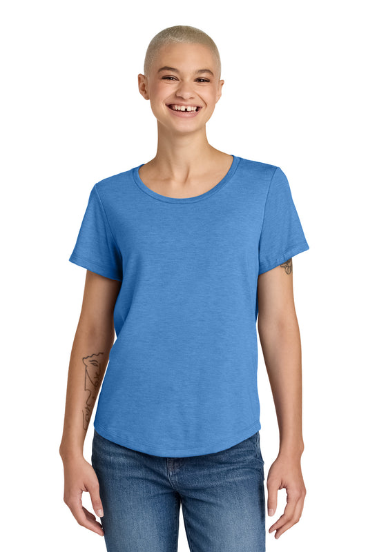 Allmade Women's Relaxed Tri-Blend Scoop Neck Tee AL2015 Azure Blue