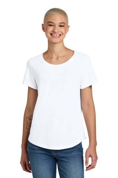 Allmade Women's Relaxed Tri-Blend Scoop Neck Tee AL2015 Bright White