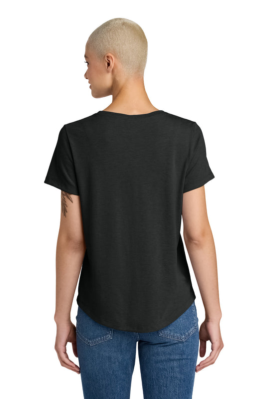 Allmade Women's Relaxed Tri-Blend Scoop Neck Tee AL2015 Deep Black